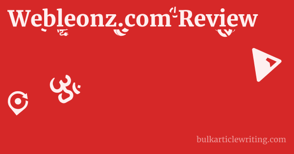 Webleonz.com Review 1 by