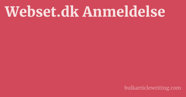 Webset.dk Anmeldelse 1 by