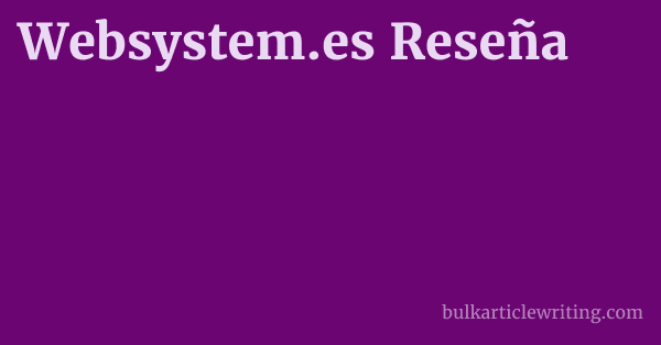 Websystem.es Reseña 1 by