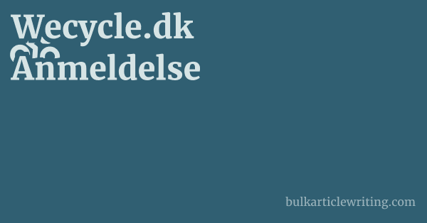 Wecycle.dk Anmeldelse 1 by
