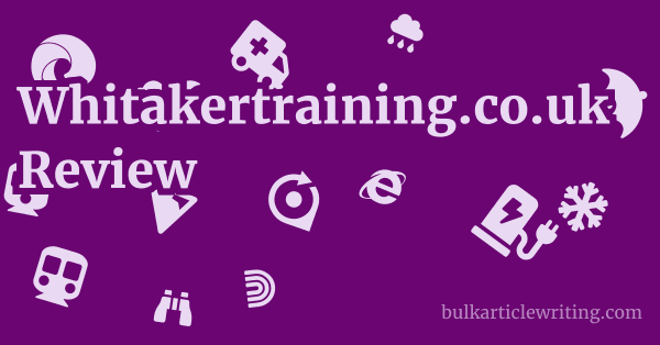 Whitakertraining.co.uk Review 1 by