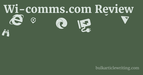 Wi-comms.com Review 1 by