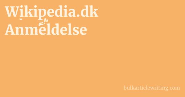 Wikipedia.dk Anmeldelse 1 by