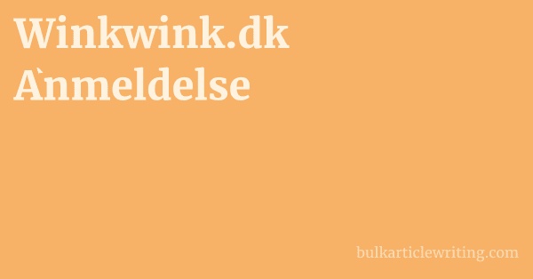 Winkwink.dk Anmeldelse 1 by