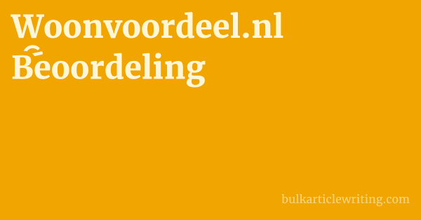 Woonvoordeel.nl Beoordeling 1 by