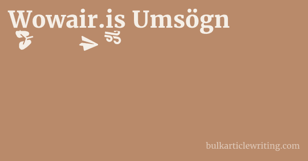 Wowair.is Umsögn