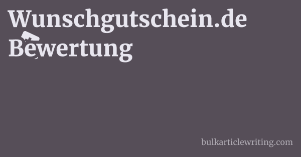 Wunschgutschein.de Bewertung 1 by