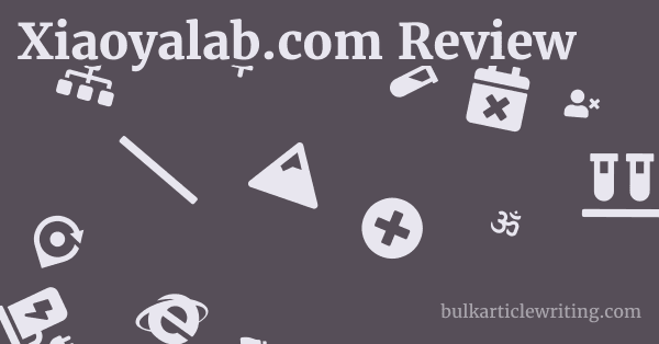 Xiaoyalab.com Review 1 by