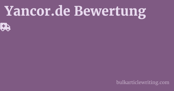 Yancor.de Bewertung 1 by