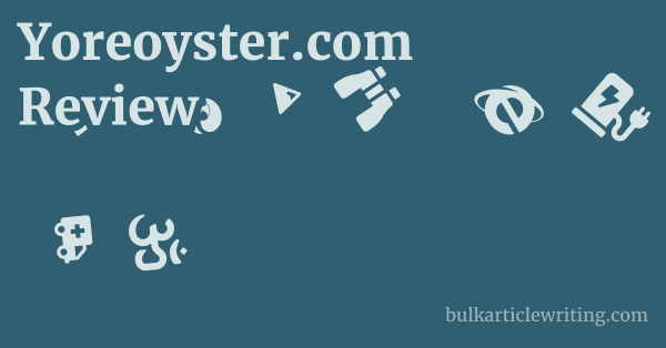 Yoreoyster.com Review 1 by
