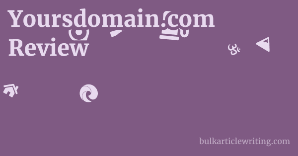 Yoursdomain.com Review 1 by