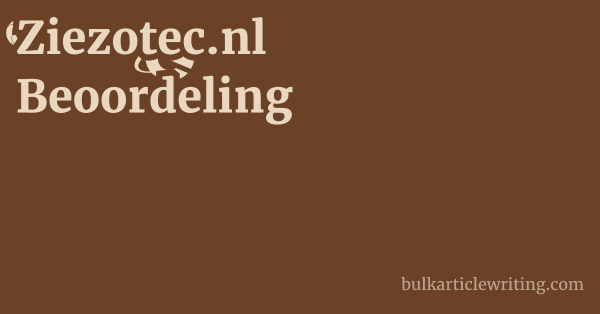 Ziezotec.nl Beoordeling 1 by