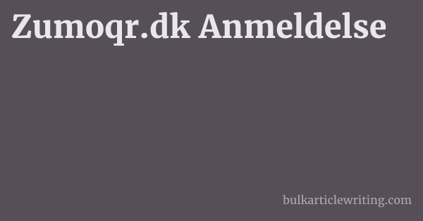 Zumoqr.dk Anmeldelse 1 by