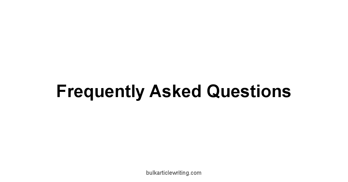 Frequently Asked Questions